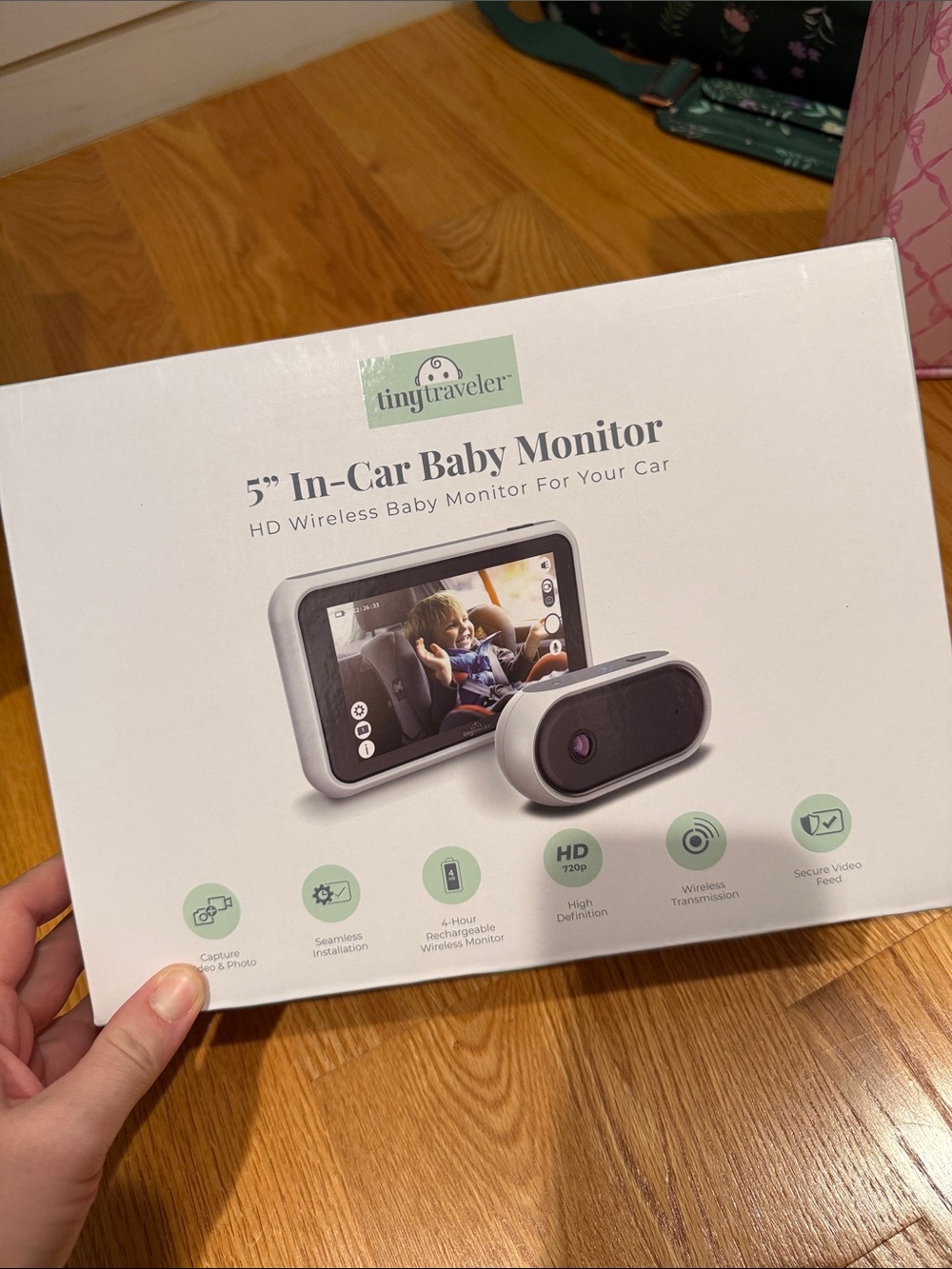 🆕5" In-Car Baby Monitor - White